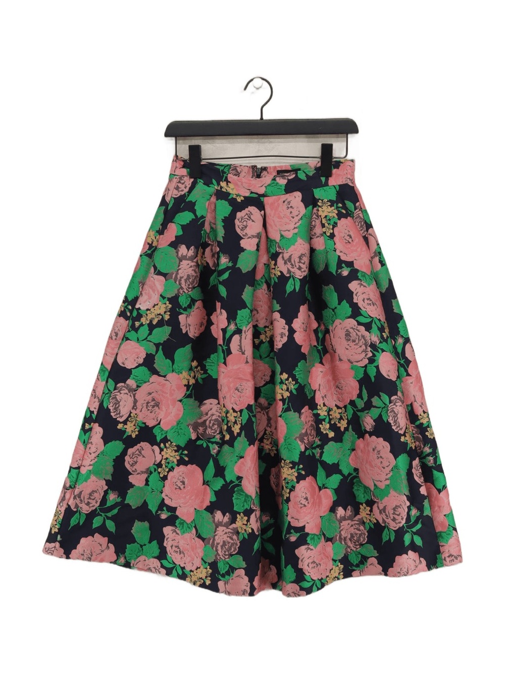 NWT TopShop Floral Midi Skirt in Pink and Green